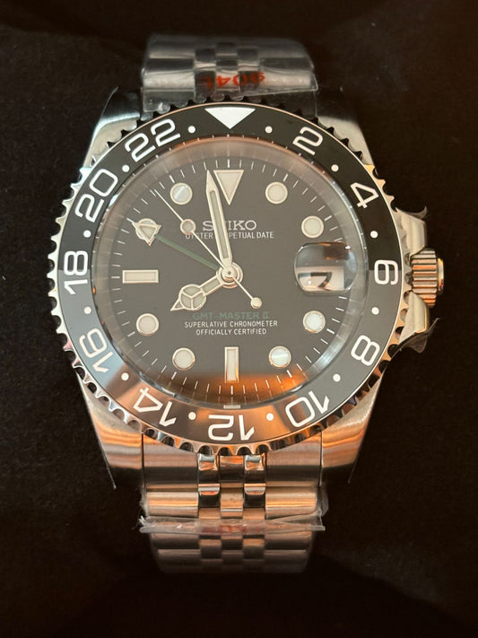 Seiko Mod GMT "Bruce Wayne" Dive Watch